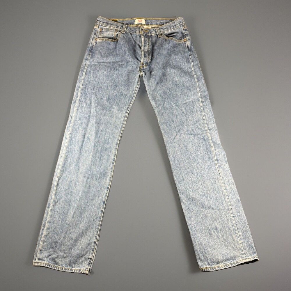 Levi's 501 Original Fit Jeans Men's 36x34 Blue Stonewash Button Fly 2008 VTG Y2K